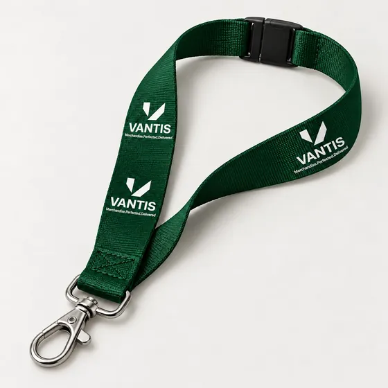 Woven Lanyard, branded with the Vantis logo