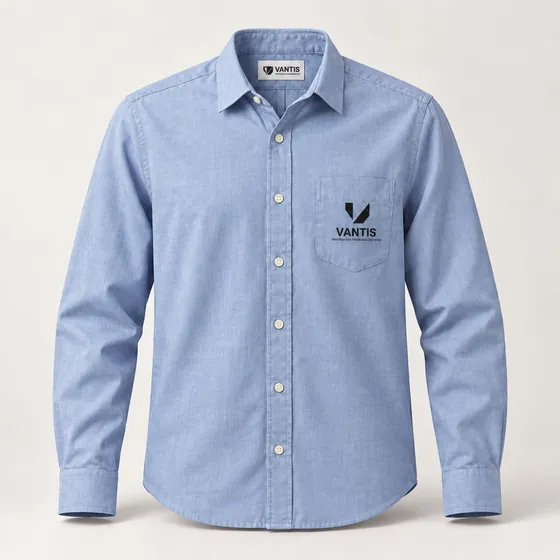 Chambray Shirt, branded with the Vantis logo
