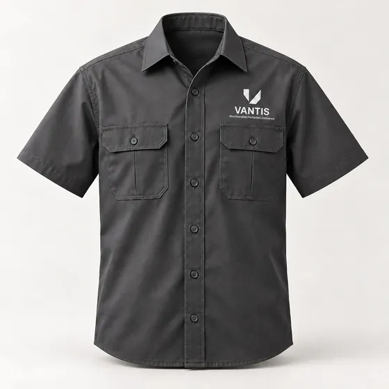 Work Shirt, branded with the Vantis logo