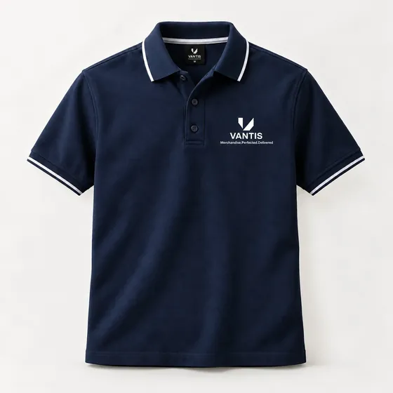 Tipped Polo, branded with the Vantis logo