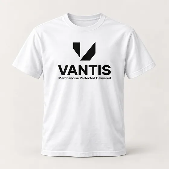 Essential Tee, branded with the Vantis logo