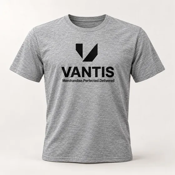 Heather Tee, branded with the Vantis logo