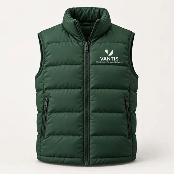 Puffer Gilet, branded with the Vantis logo