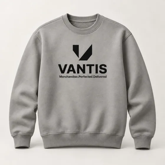 Crew Sweatshirt, branded with the Vantis logo
