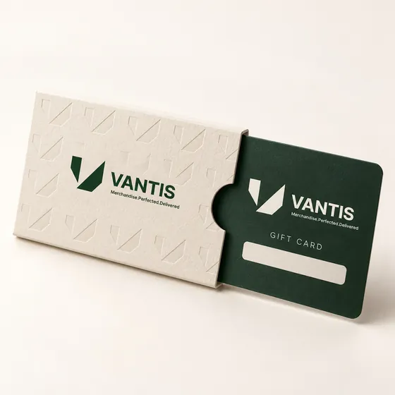 Signature Gift Card, branded with the Vantis logo