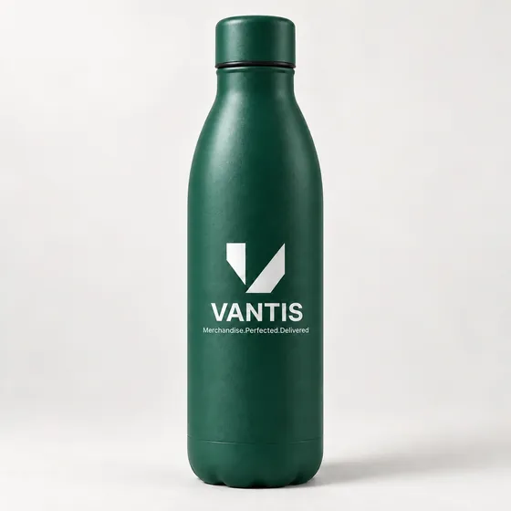 Signature Bottle, branded with the Vantis logo