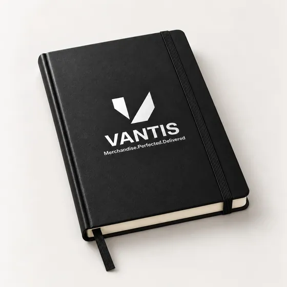 A5 Signature Notebook, branded with the Vantis logo