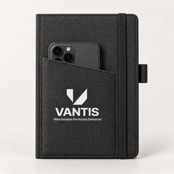 Phone Pocket Notebook, branded with the Vantis logo