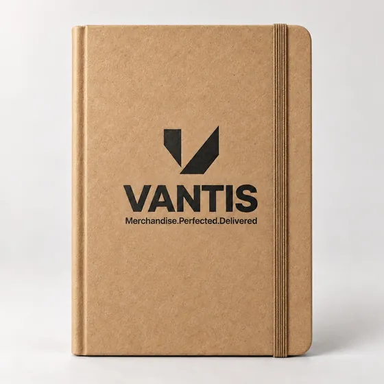 Kraft Eco Notebook, branded with the Vantis logo