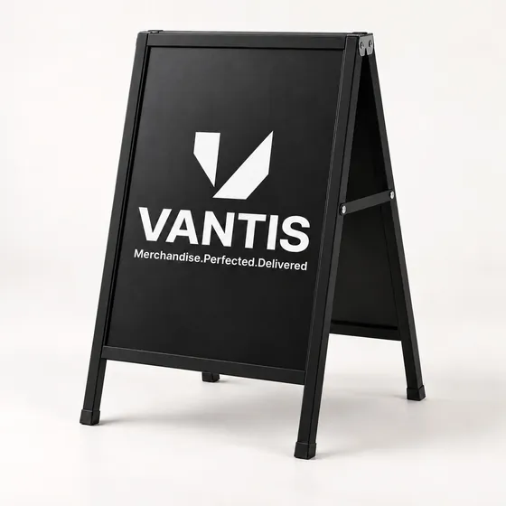 A-Frame Sign, branded with the Vantis logo