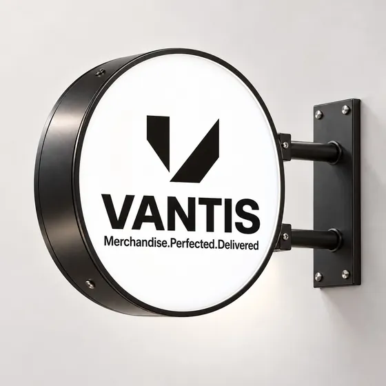 Light Box Sign, branded with the Vantis logo