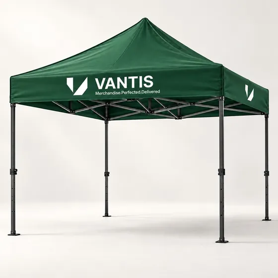 Pop-Up Gazebo, branded with the Vantis logo