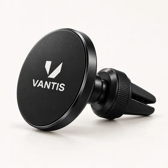 Magnetic Car Mount, branded with the Vantis logo