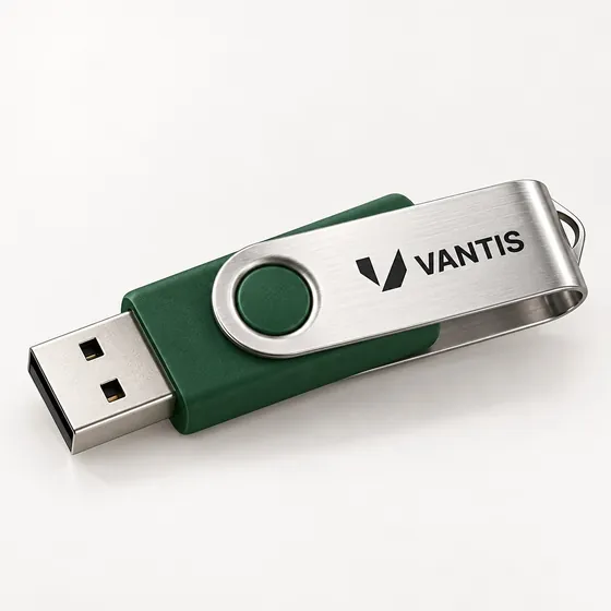USB Flash Drive, branded with the Vantis logo
